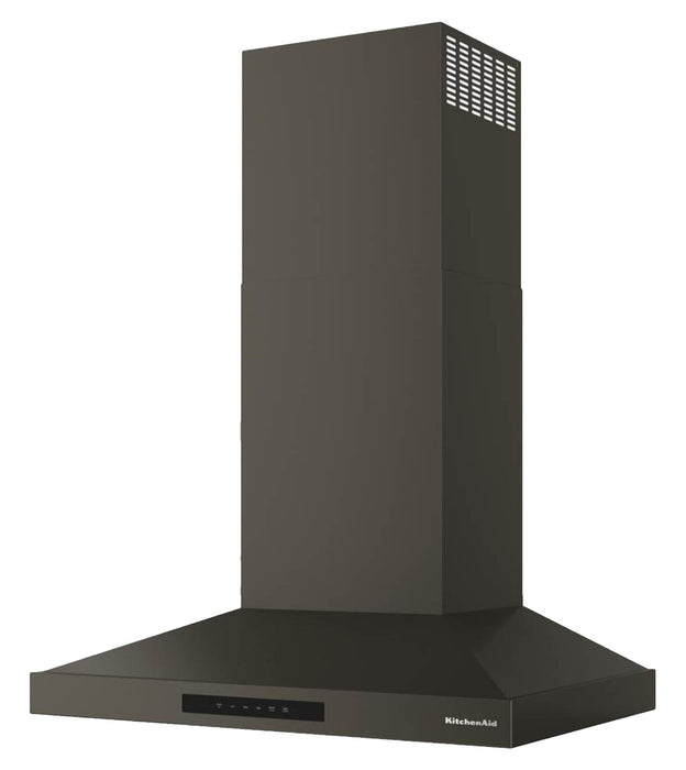 Hotte de cuisinière murale KitchenAid de 30 po de style auvent à 4 vitesses - minerai noir - KVWC730SBE