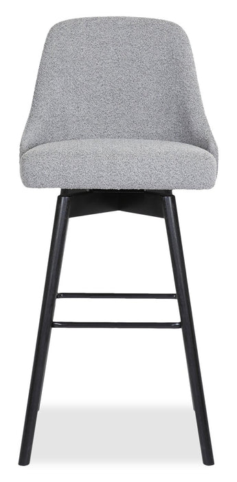 Tabouret Nash de hauteur comptoir en tissu en polyester et en métal - gris