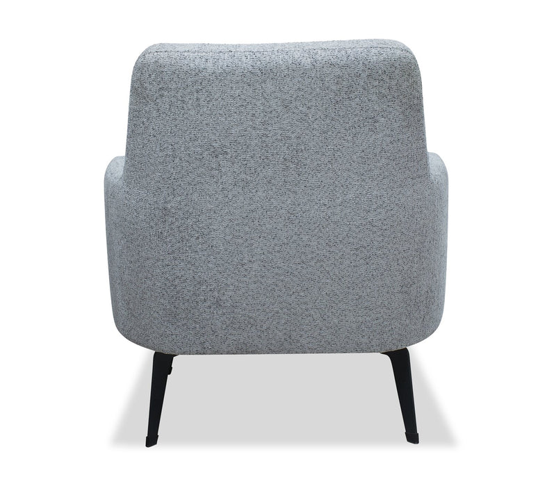 Fauteuil d’appoint Monroe de 29 po en tissu avec pattes en métal - gris