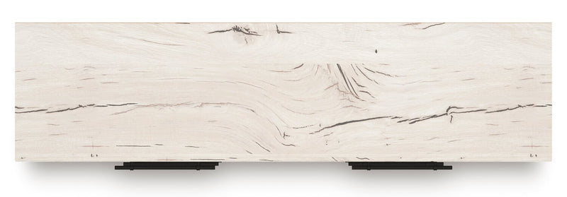 Commode de chambre à coucher Derekson de 58,7 po (L) x 36,5 po (H) à 6 tiroirs - blanc rustique