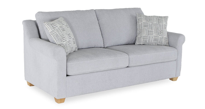 Sofa contemporain Finesse de 81 po en tissu de chenille - gris chiné