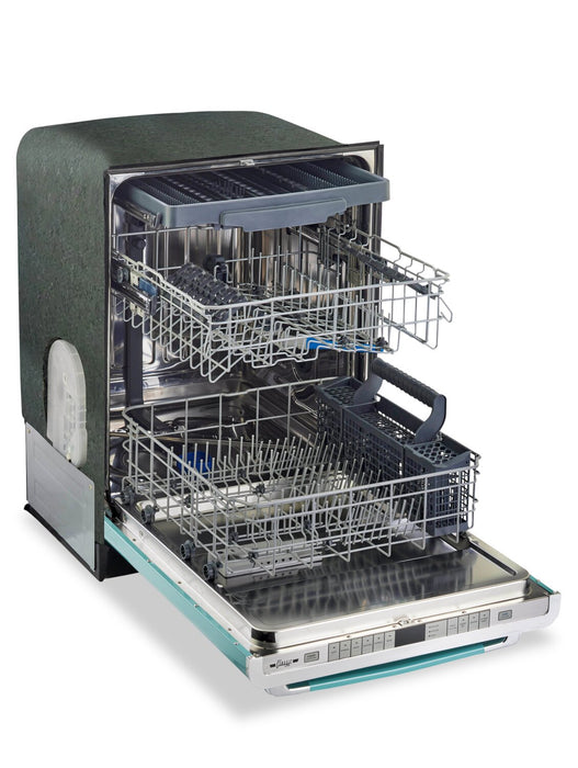 Lave-vaisselle Classic Rétro par Unique de 24 po et de 45 dBA avec commandes sur le dessus - turquoise brume marine - UGP-24CR DW T