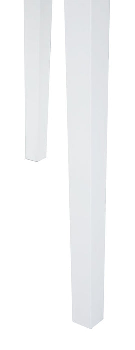 Table de salle à manger ronde Bryn de 42 po avec abattant - blanche