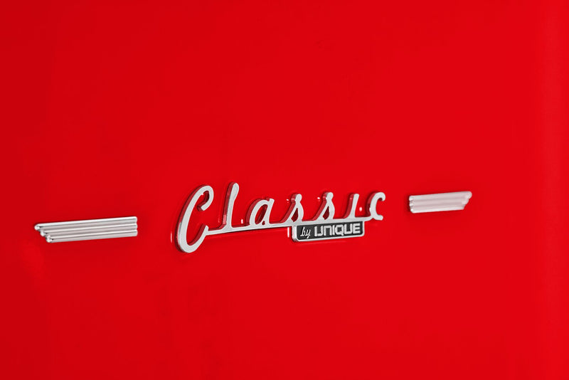 Réfrigérateur Classic Rétro par Unique de 24 po et de 12 pi3 à congélateur inférieur - pomme rouge bonbon - UGP-340L AC R