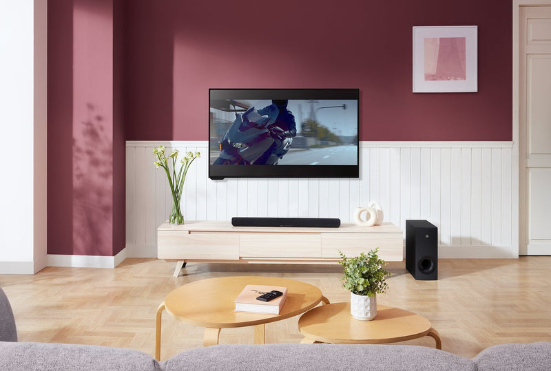 Barre de son de 200 W YAMAHA avec Dolby AtmosMD et caisson d’extrêmes graves externe (SR-B40A)