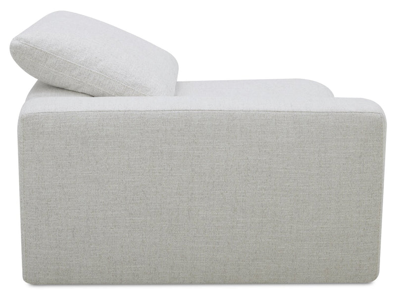 Causeuse à inclinaison électrique modulaire Sky de 91,5 po en tissu avec coussins amovibles en duvet et plumes - blé Nathan