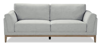  Sofa Valley de 83,5 po en tissu avec base et pattes en hévéa - gris