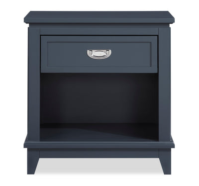 Quinn Bedside 1-Drawer Nightstand with Shelf, 24"W x 26"H - Blue | Table de nuit Quinn de 24 po (L) x 26 po (H) à 1 tiroir avec tablette - bleue