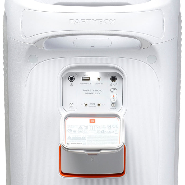 Haut-parleur de fête portatif illuminé de 240 W PartyBox Stage 320 de JBL avec Bluetooth (JBLPBSTAGE320SWAM)