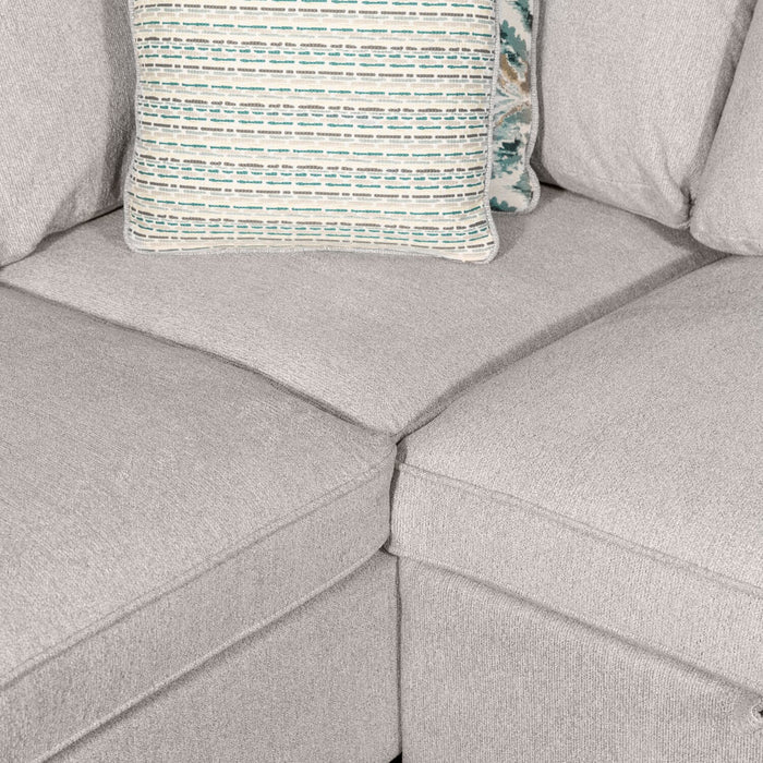 Sofa-lit sectionnel enveloppant de droite Haven de Scott Living 3 pièces en tissu de chenille - gris 