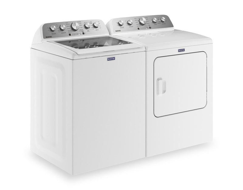 Laveuse à chargement par le haut 5,4 pi3 et sécheuse électrique 7 pi3 avec vapeur de Maytag - blanches