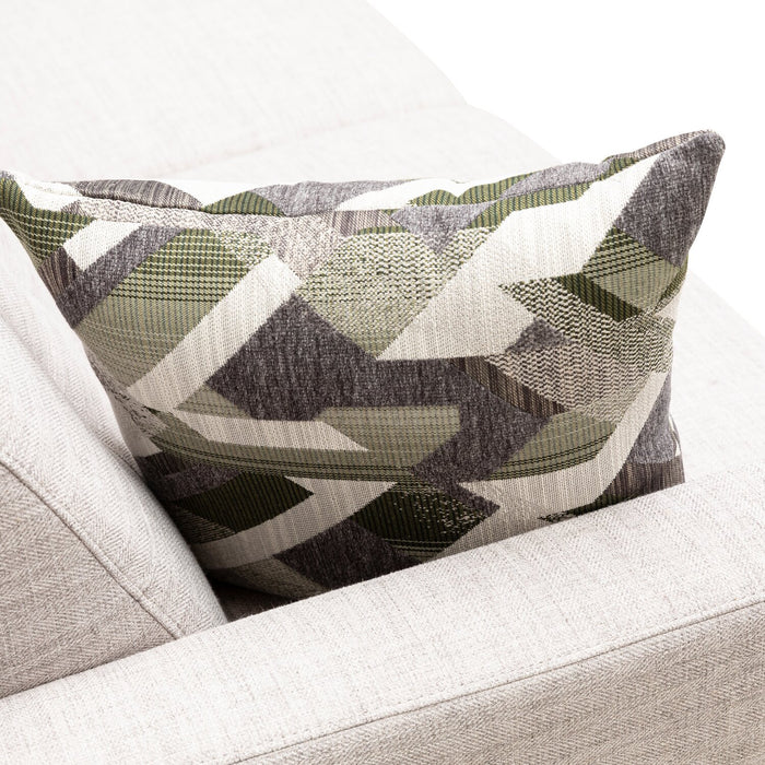 Sofa Freeman de Kort & Co. de 80 po de format condo en tissu d’apparence lin avec base et pattes en bois - blanc colombe