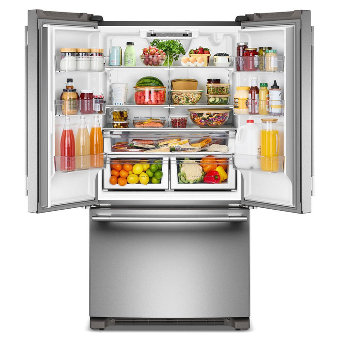 Réfrigérateur KitchenAid de 25 pi³ et de 36 po à portes françaises avec distributeur d’eau interne - KRFF136SPS