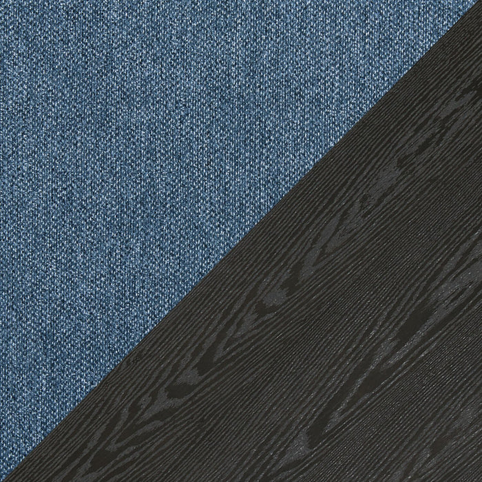 Ensemble de salle à manger Emery 5 pièces en bois avec table, rallonge, 72 po à 96 po (L) et 4 chaises - noir et bleu