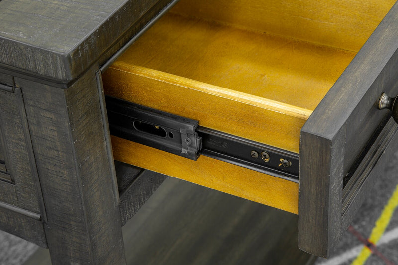 Table de salon traditionnelle Hanson de 50 po en pin - graphite