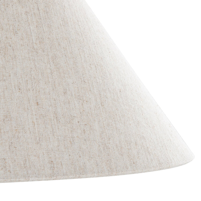 Lampe de table contemporaine Rachel de 19 po avec abat-jour en lin - laiton