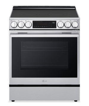 Cuisinière intelligente électrique LG de 6,3 pi³ avec friture à air - acier inoxydable résistant aux traces de doigts - LSEL6335XE 