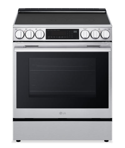 LG 6.3 Cu. Ft. Smart Electric Range with Air Fry – Fingerprint Resistant Stainless Steel - LSEL6335XE  | Cuisinière intelligente électrique LG de 6,3 pi³ avec friture à air - acier inoxydable résistant aux traces de doigts - LSEL6335XE