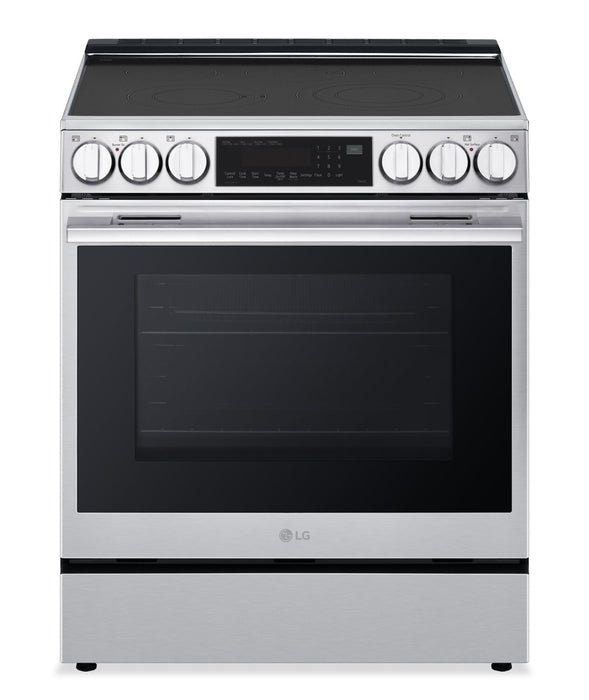 Cuisinière intelligente électrique LG de 6,3 pi³ avec friture à air - acier inoxydable résistant aux traces de doigts - LSEL6335XE 