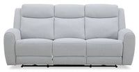  Sofa à inclinaison électrique Reign de 87 po en tissu avec ports USB - gris pierre Bronco