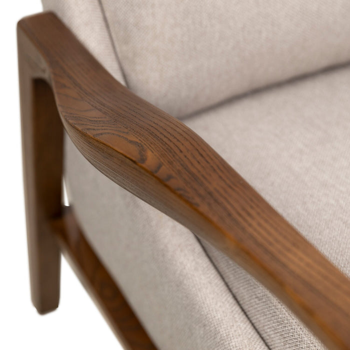 Fauteuil d’appoint Echo 27,95 po en tissu avec accoudoirs et pattes en bois - beige