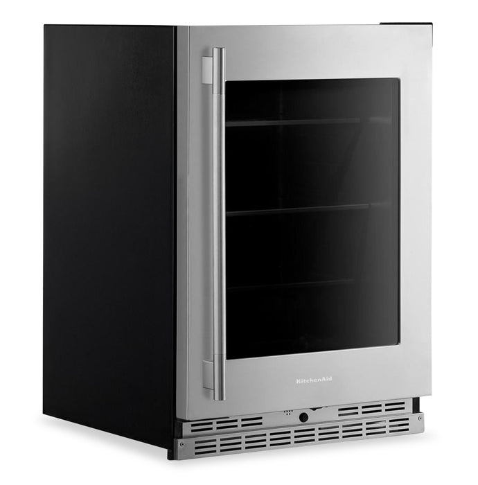Réfrigérateur KitchenAid de 24 po sous le comptoir avec touches métalliques - acier inoxydable PrintShieldMC - KURR524SPS