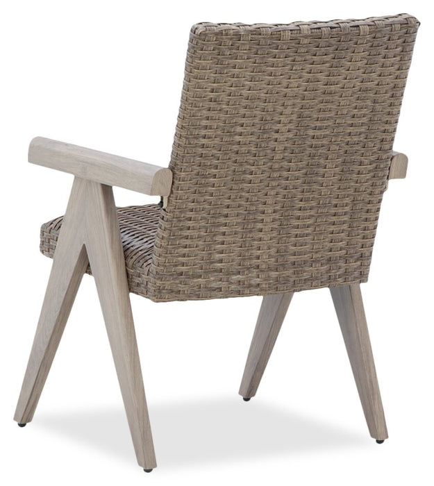 Ensemble de 2 chaises Muskoka pour la terrasse à l’extérieur - osier en résine, résistant aux rayons UV et aux intempéries - beige