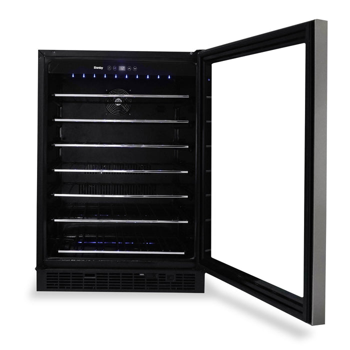 Refroidisseur à vin encastré Danby, de 5,7 pi³ pour 60 bouteilles - acier inoxydable - DWC057A1BSS