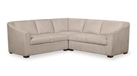  Sofa sectionnel Envy 3 pièces en tissu de chenille - beige amande