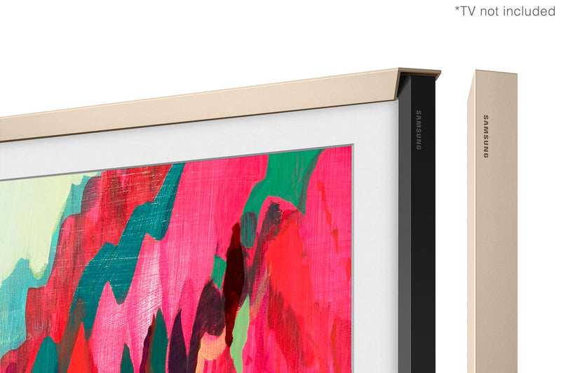 Cadre décoratif personnalisable pour téléviseur The Frame Pro de 65 po de Samsung - sable doré biseauté