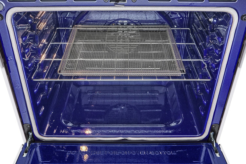 Cuisinière à gaz intelligente LG Studio de 6,3 pi3 avec hublot InstaViewMD et friture à air - essence blanche - LSGS6338N