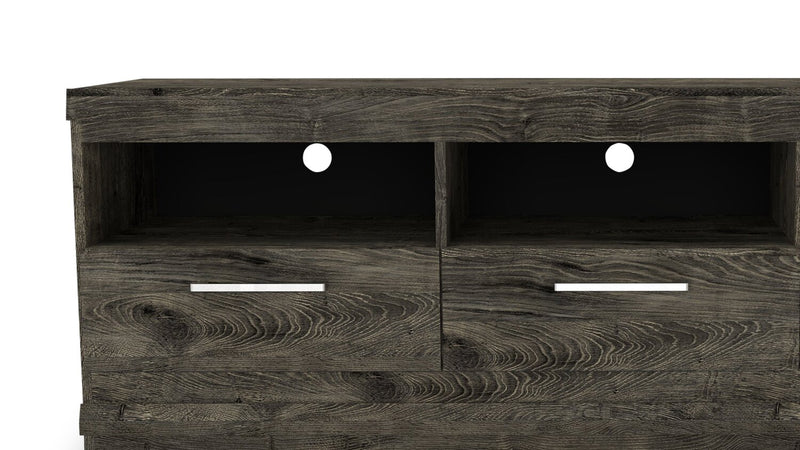 Meuble pour téléviseur Camden de 65 po avec rangement et système de gestion des câbles pour téléviseurs jusqu’à 70 po - chêne albâtre