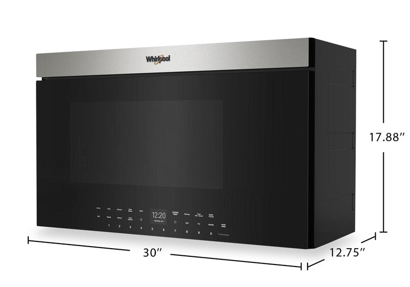 Four à micro-ondes à hotte intégrée Whirlpool de 1,1 pi³ à installation affleurée avec friture à air - acier inoxydable - YWMMF7330RZ