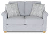 Causeuse contemporaine Finesse de 59 po en tissu de chenille - gris chiné
