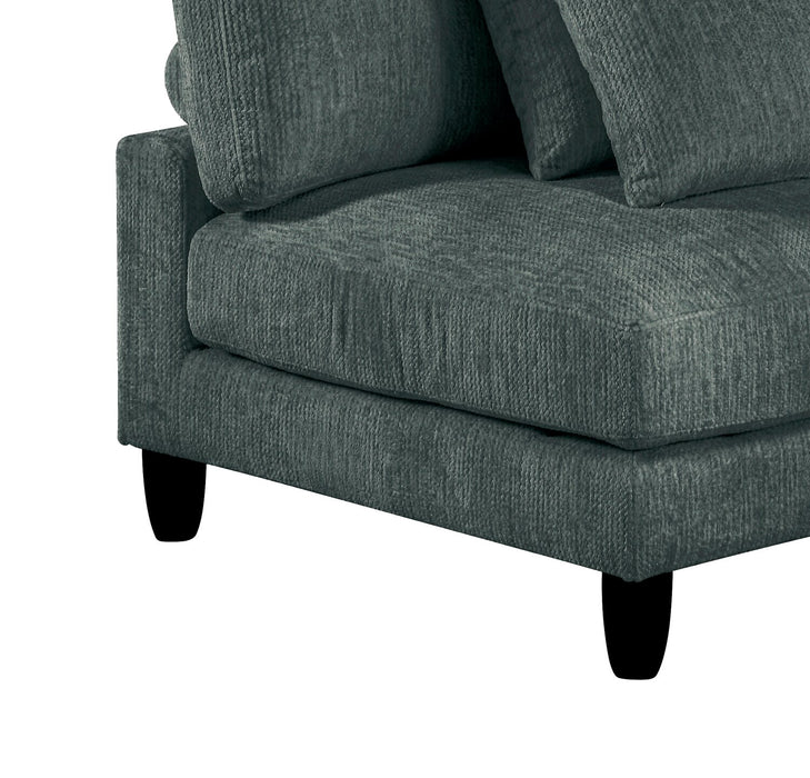 Sofa sectionnel modulaire Lounge 5 pièces en chenille - gris