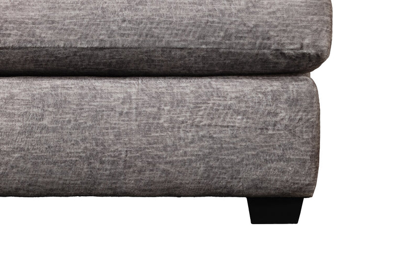 Sofa sectionnel de gauche Luxe 3 pièces fabriqué au Canada en tissu avec coussins amovibles - gris colombe Zaftig