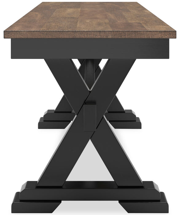 Banc de salle à manger Raven de 48 po (L) - deux teintes, noir et brun