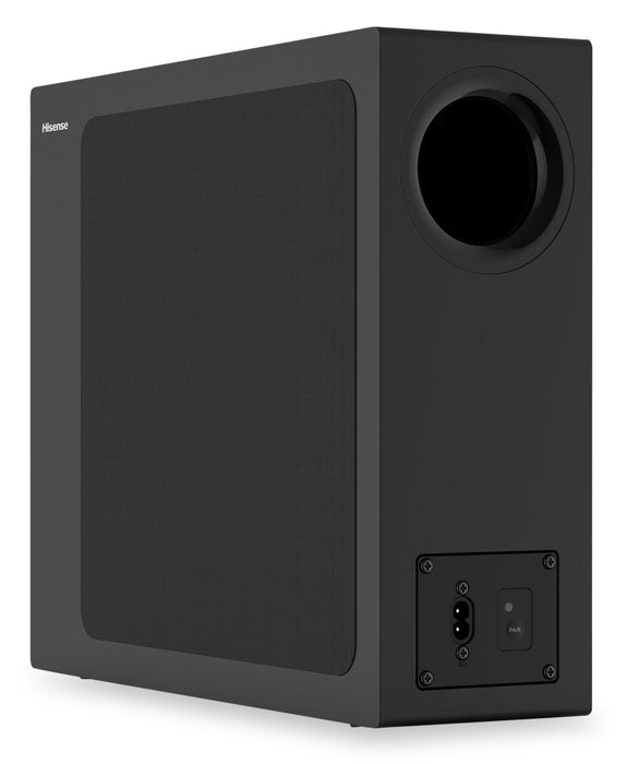 Barre de son de 240 W à 2.1 canaux HISENSE HS2100 avec caisson d’extrêmes graves sans fil