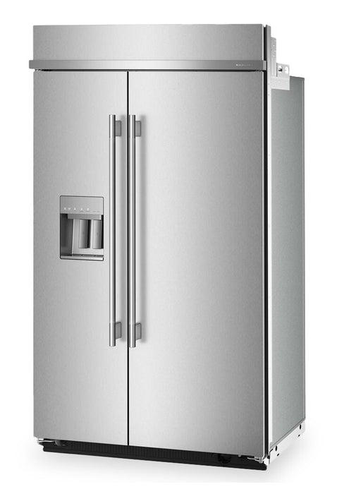 Réfrigérateur encastré KitchenAid de 29,4 pi3 et de 48 po à compartiments juxtaposés - acier inoxydable - KBSD748SPS
