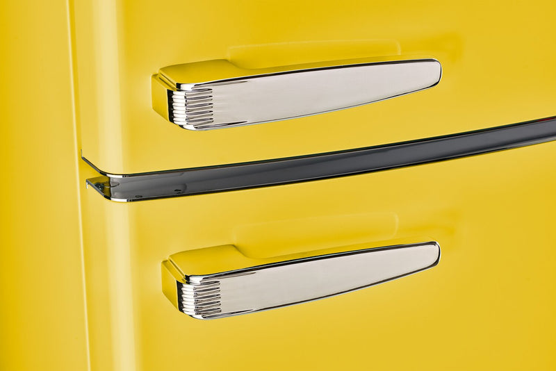 Réfrigérateur Classic Rétro d’Unique de 24 po et de 11 pi3 à congélateur supérieur - jaune canari - UNQ-310L Y TM