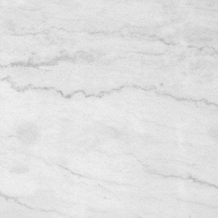 Table de bout ronde moderne Sampson en marbre de 20 po - blanc