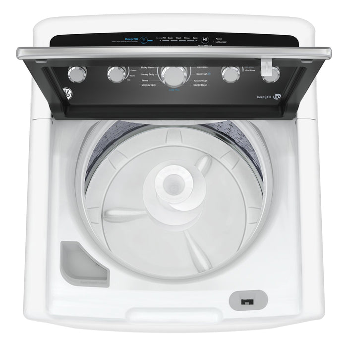 Laveuse à chargement par le haut de 4,9 pi3 et sécheuse électrique de 7,2 pi3 de GE avec cycle SaniFresh