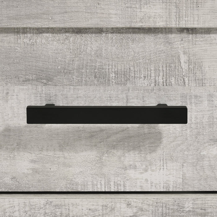 Commode verticale de chambre à coucher Lark de 35 po (L) x 47 po (H) à 5 tiroirs - blanc rustique