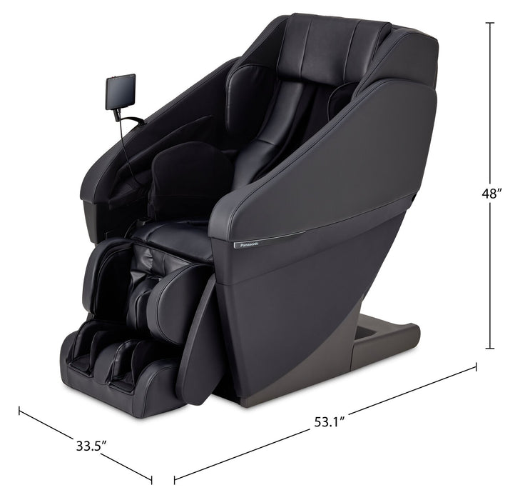 Fauteuil inclinable de massage Real Pro ULTRAMC Prestige de Panasonic de 33,5 po en cuir synthétique de qualité supérieure - noir