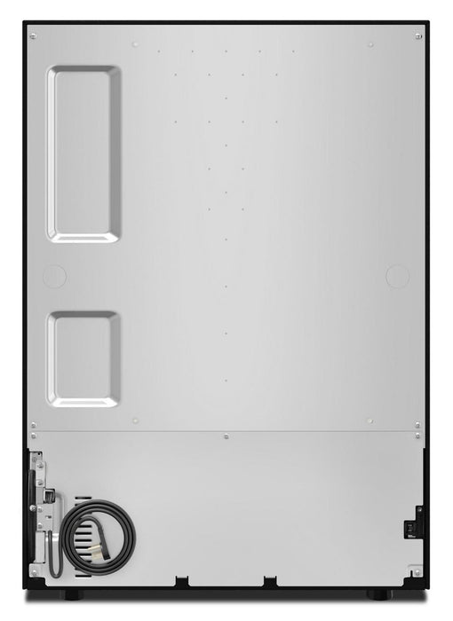 Refroidisseur à boissons KitchenAid de 24 po avec grilles à devant en bois - noir et acier inoxydable - KUBL524SSB