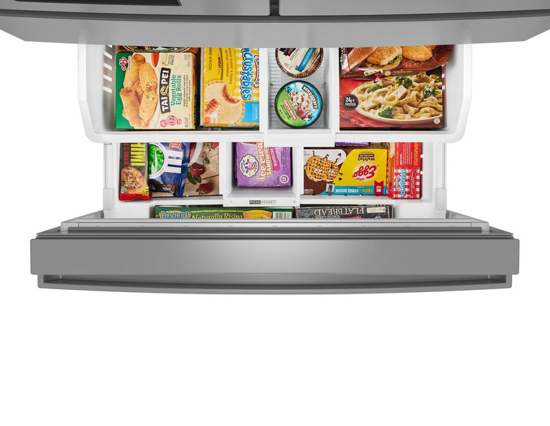 Réfrigérateur Whirlpool de 29 pi3 et de 36 po à portes françaises - acier inoxydable résistant aux traces de doigts - WRMF3636SZ