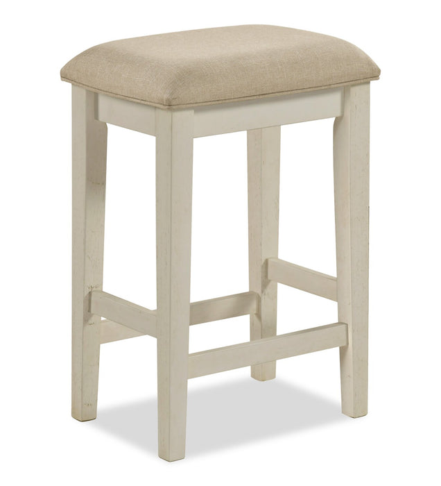 Console contemporaine Nyles de 60 po avec 3 tabourets de hauteur comptoir et ports USB - babeurre