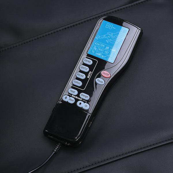 Fauteuil de massage inclinable Remedy de 48,4 po en similicuir - noir