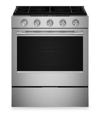  Cuisinière intelligente à gaz encastrée KitchenAid de 5,0 pi3 et de 30 po avec modes par convection - acier inoxydable - KSGS330SPS