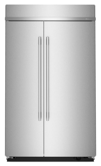Réfrigérateur encastré KitchenAid de 29,4 pi3 et de 48 po à compartiments juxtaposés - acier inoxydable - KBSN748SPS